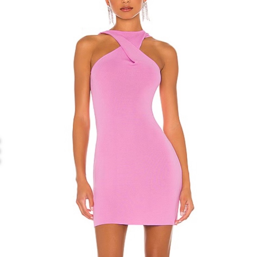 Atoir Pink Halter Bodycon Dress
